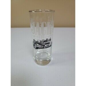 Jack Daniels Etched Clear Tall Highball Whiskey Glass Tennessee Old No 7  JD